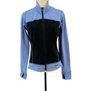 Patagonia Women Full Zip Jacket Blue and Black Size Medium Lightweight Layering